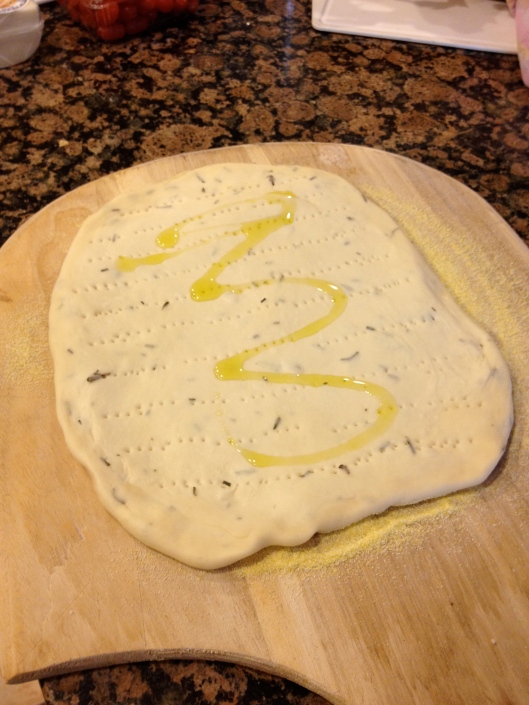dough with evoo